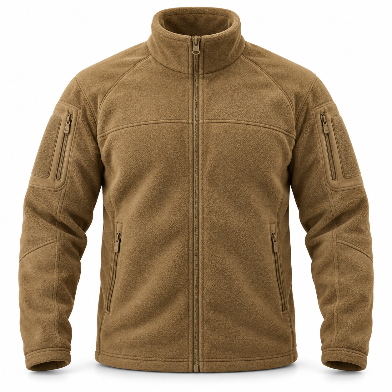 Fleece layers — virtual front-view product illustration
